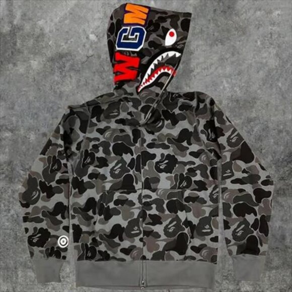 Bape Jackets & Blazers - Black bape hoodie large new